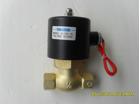 온수 NC용 AC 220V 3/4인치 황동 전기 솔레노이드 밸브