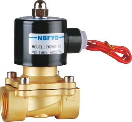 220V 수성 가스 공기 기름을 위한 고압 황동 솔레노이드 밸브 NBR VITON EPDM 물개