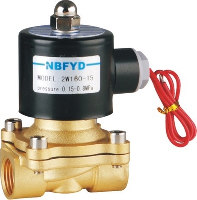 220V 수성 가스 공기 기름을 위한 고압 황동 솔레노이드 밸브 NBR VITON EPDM 물개
