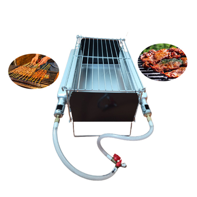 폴드형인 연기없는 포터블을 야영시키는 2PCS 버너 적외선 가스 BBQ 그릴